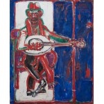 Eugeniusz Markowski (1912-2007), Alla memoria, 1990 (Autoportret z gitarą)