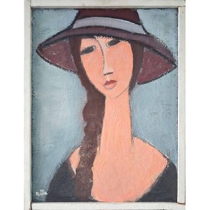 Andrew Bala (b. 1932), Girl in a Hat, 1983