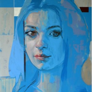 Marcin Jaszczak, Victoria. Porträt in Blau/2024