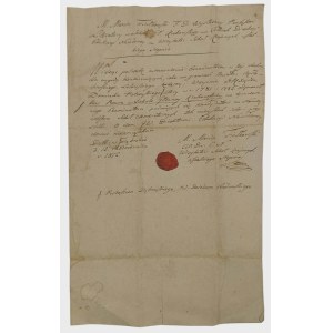 Document of the establishment of an examiner in the districts of Częstochowa and Lelow (1812).