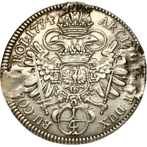 Austria Tyrol 1/4 Thaler 1734 Hall