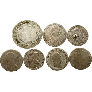 Austria 3 e 10 Kreuzer 1749-1839 Lotto di 7 monete