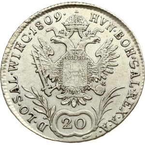 Austria 20 Kreuzer 1809 A