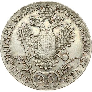 Austria 20 Kreuzer 1819 M