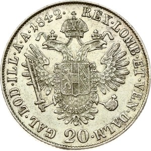 Austria 20 Kreuzer 1842 M
