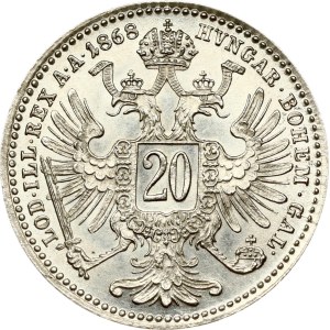 Austria 20 Kreuzer 1868