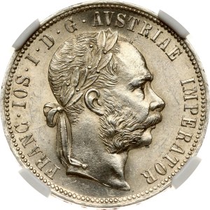 Austria 1 Florin 1881 NGC MS 62