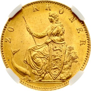 Denmark 20 Kroner 1873 CS NGC MS 65