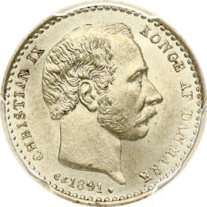 Denmark 25 Ore 1891 CS PCGS MS 67 MAX GRADE