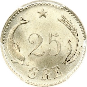 Denmark 25 Ore 1891 CS PCGS MS 67 MAX GRADE