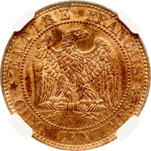 France 5 Centimes 1853 W NGC UNC DETAILS