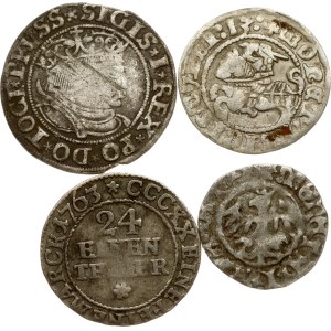 Poland Polgrosz - 1/24 Talara 1492-1763 Lot of 4 coins