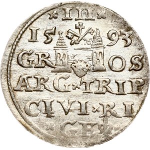 Polsko Trojak 1593 Riga