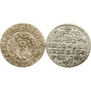 Poland Trojak 1623 Krakow & Grosz 1626 Gdansk Lot of 2 coins
