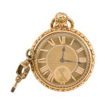 Watches - 18k yellow gold pocket watch with winding ...