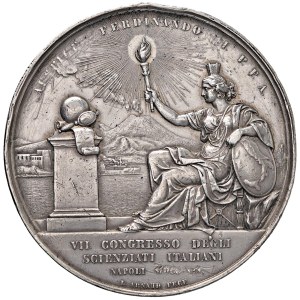Italienische Medaillen - Neapel. Königreich der zwei Sizilien. Ferdinand II. von Bor...