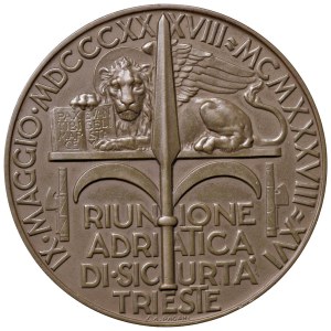 Italian Medals - Fascist Period - Trieste. 1938 year XVI. Medal to.