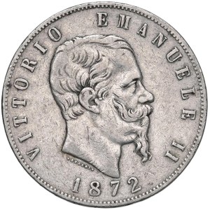 Savoy - Kingdom of Italy. Victor Emmanuel II (1861-1878). 5 Lire 1872 ...
