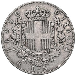 Savoy - Kingdom of Italy. Victor Emmanuel II (1861-1878). 5 Lire 1872 ...