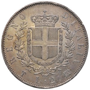 Savoy - Kingdom of Italy. Victor Emmanuel II (1861-1878). 2 Lire stem...