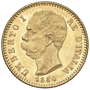Savoy - Kingdom of Italy. Umberto I (1878-1900). 20 Lire 1884. Au gr. 6,.