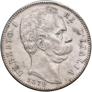 Savoy - Kingdom of Italy. Umberto I (1878-1900). 5 Lire 1879. Ag. Gigant...