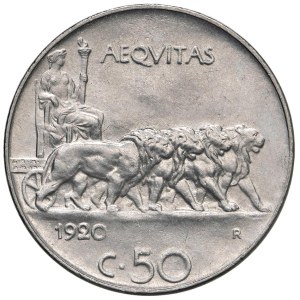 Savoy - Kingdom of Italy. Victor Emmanuel III (1900-1943). 50 Centesim...
