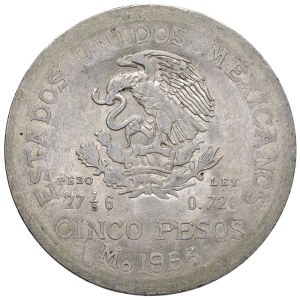 Foreign Mints - Anguilla. 1 Dollar 1967 Countermark on 5 Mexican pesos...