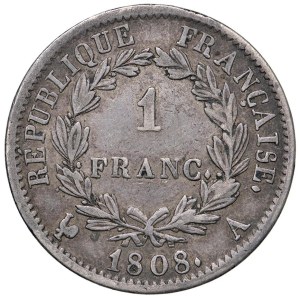 Ausländische Münzstätten - Frankreich. Napoleon I. Kaiser (1804-1814). 1 Franco...