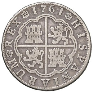 Ausländische Münzstätten - Spanien. Karl III. (1759-1788). 4 Reales 1761 Madrid. A...