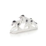 Figurine "Greyhounds on the run", Manufactory of Ceramic Products "Steatite"
