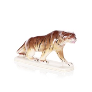 Figurine Tiger, Manufactory of Ceramic Products Steatite.