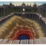 Jacek Yerka, Cabins, 1989