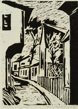 KURAN-BOGUCKA, Irena (1925-1995) - Uliczka w Tyrowie. 1958