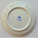 KUZNIECOW. Filiżanka porcelanowa ręcznie malowana naszkliwnie, wytwórnia Kuzniecow, Dulewo, Rosja, lata 1891-1917