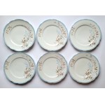 KUZNIECOV. Porcelain dinner service for 6 persons, 24 pieces, Kuznetsov factory, Riga, Russia (1887-1915).