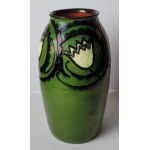 LAEUGER, Max (1864-1952). Wazon ceramiczny, secesyjny, firma Tonwerke Kandern