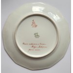 [ZAKOPANE] Porcelain plate, decorative, authored, hand-painted in glaze. Rosenthal, 1928.