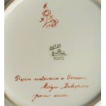 [ZAKOPANE] Porcelain plate, decorative, authored, hand-painted in glaze. Rosenthal, 1928.