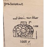 Bombonierka katalogowa w stylu art déco. Huta Szkła J. Stolle Niemen, Brzozówka, lata 1934-1939