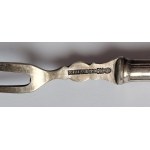 Dessertgabeln, Servierplatte, 6 Stück. Gebrüder Henneberg, Warschau, 1. Quartal des 20. Jahrhunderts.