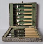Fish cutlery set for 6 persons, plated. England, William Hutton &amp; Sons factory in Sheffield, 2nd half of the 19th century.
