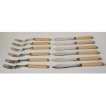 Fish cutlery set for 6 persons, plated. England, William Hutton &amp; Sons factory in Sheffield, 2nd half of the 19th century.