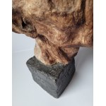 GAJEWSKI, Teodor (1902-1948) - Male head. Patinated plaster, 1930s.