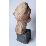 GAJEWSKI, Teodor (1902-1948) - Male head. Patinated plaster, 1930s.
