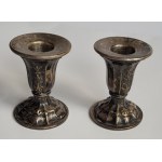 Pair of candlesticks, plater. Henneberg Brothers, Warsaw, 2nd half of the 19th century.