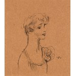 Jozef Mehoffer (1869 - 1946), "Lady with a flower".