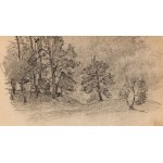 Jozef Mehoffer (1869 - 1946), "Landscape with Trees."