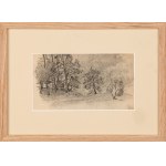 Jozef Mehoffer (1869 - 1946), "Landscape with Trees."