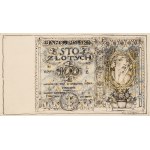 Jozef Mehoffer (1869 - 1946), "Design of the 100 zloty banknote".